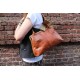 Doris Shoulder Bag Clipframe Tan Smooth Leather